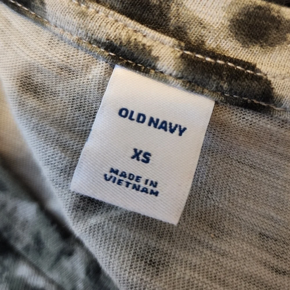 NWT Old Navy Waist-Defined Slub-Knit T-Shirt Dress Leopard Animal Print XS New - Picture 7 of 9